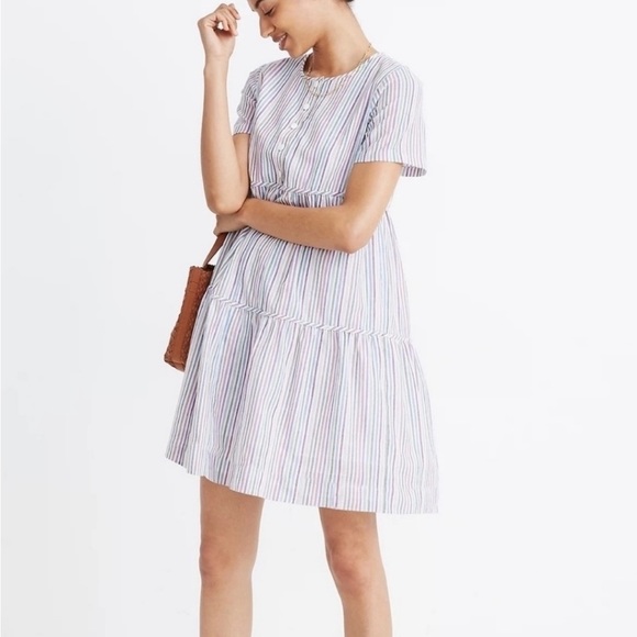 Madewell Dresses & Skirts - Madewell Multicolor Striped Mini Dress